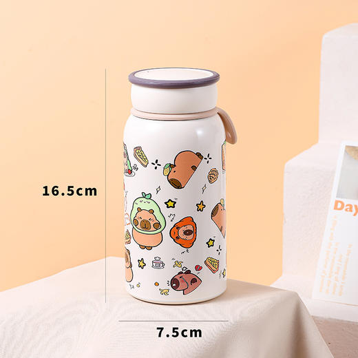 【卡皮巴拉萌宠杯，颜值与实力并存】316不锈钢双饮设计✨长效保温保冷❄夏日冷库冬日暖宝🌞孩子爱不释手的喝水神器！ 商品图7