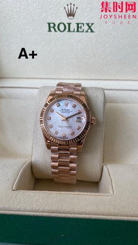 劳力士GS日志31系列 女款日志31mm 全玫金贝母钻面 女士腕表 2236机 新品劳力士女款蚝式日志型腕表31mm 到货