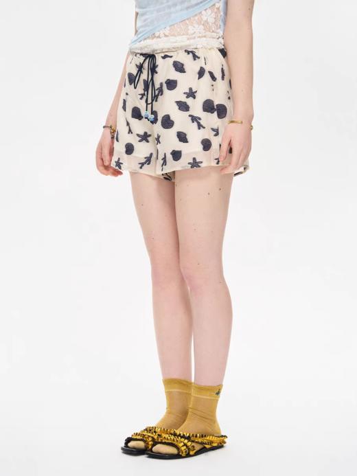 local tag/It25ssk37/海岛假期串珠抽绳短裤 商品图0