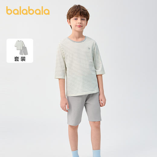 巴拉巴拉儿童睡衣套装男女童家居服小童中大童空调服夏季新款纯棉 商品图1