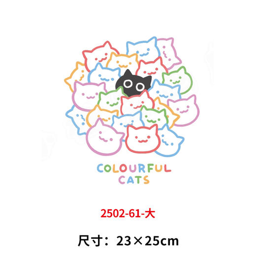 卡通动物小猫烫画印花贴新款DIY装饰热转印电熨斗烫画 商品图3