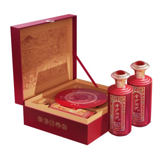 【鸿运礼盒】金沙回沙酒 鸿运礼盒 500ml*2瓶一套 53度 酱香型白酒 送礼收藏自饮 商品图3