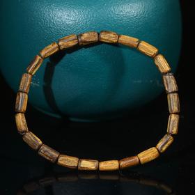 BC.SN6.26-7  白棋九分沉桶珠，2.38g