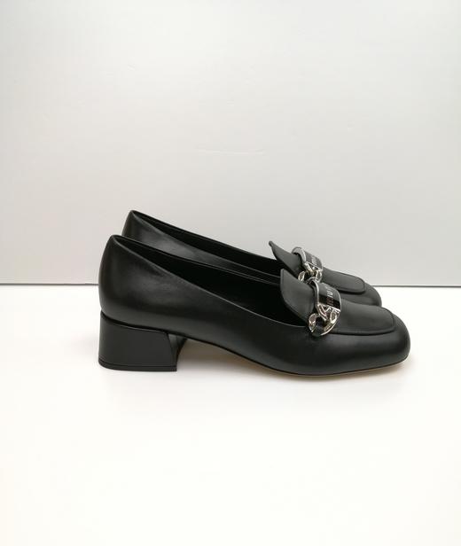 女款方头银扣哑光矮跟鞋017 商品图0