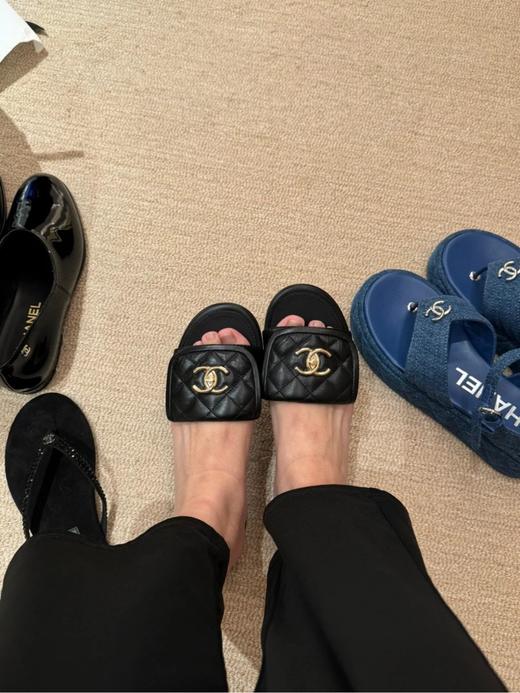 香奈儿25SS菱格书包扣拖鞋（HC） 商品图7