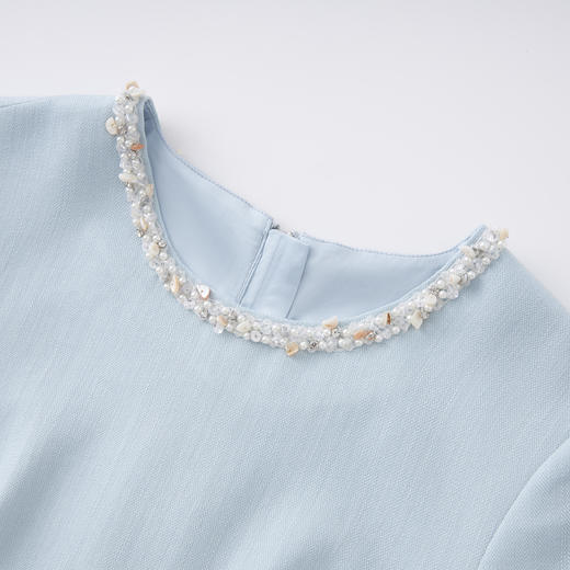 「高货wl 」全新升级铂金会员339/天猫459/差价120】(35344)洛诗琳重工钉珠连衣裙2025夏季新款法式气质收腰显瘦裙子 商品图3