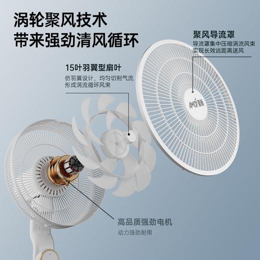 【电风扇新款家用落地风扇】大风力静音智能摇头循环扇 语音遥控款电扇 商品图5