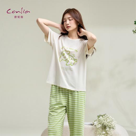 康妮雅女式短袖长裤套头套装 商品图2