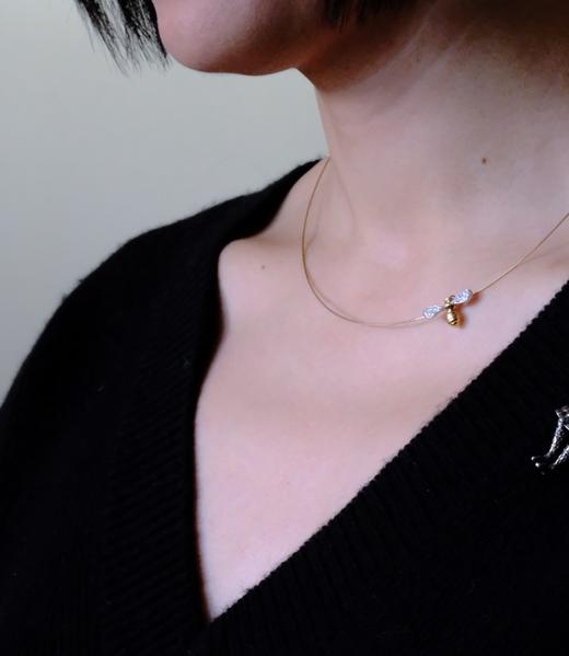 18K 镶钻小蜜蜂项圈 商品图7