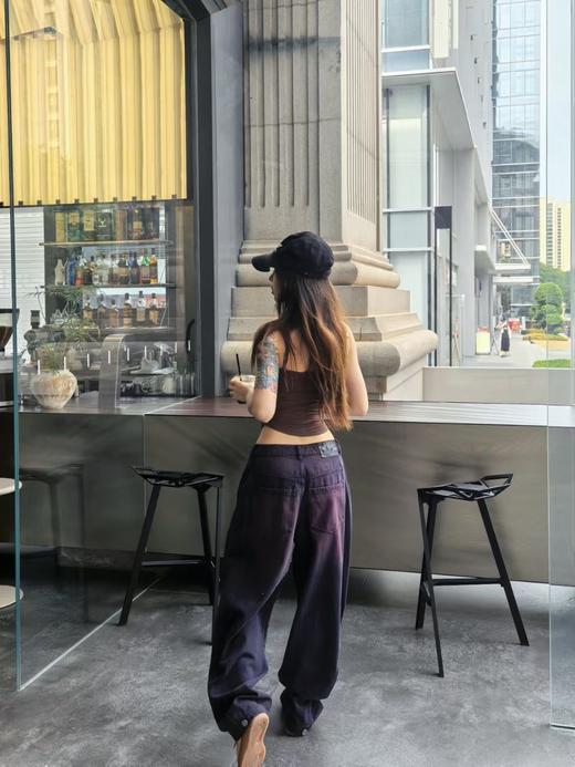 宋雨琦同款 三叶草弯刀牛仔裤 商品图4