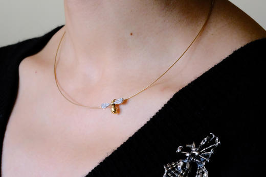 18K 镶钻小蜜蜂项圈 商品图6