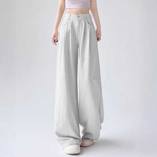 穿上立马瘦、长、直！DANMO 旦茉 奶芙西装裤 日常通勤 简约素雅 4色可选 商品图3