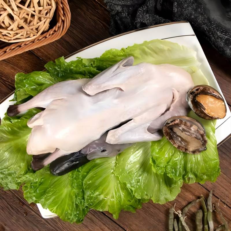 热卖！全国wei一药用鸭！滋养降火！第3只低至19.9元！生态白鹜鸭（黑嘴麻鸭）约950g-1150g*2只 再送2根长白山精品保鲜参