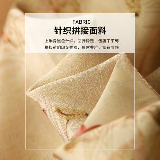 未风黑色针织拼接连衣裙女夏2025年新款夏季高腰新中式假两件裙子 商品图4