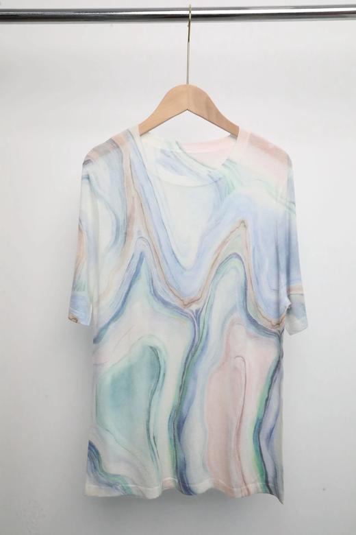 LPIUTY品牌直发！梵高星空·天丝羊毛晕染艺术短袖 B010117 商品图8