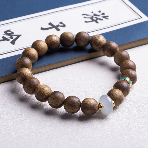 xy0213沉香+翡翠18K金手串 商品图4