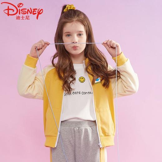 迪士尼女童加绒外套冬款2024新款棒球服儿童冬装大童加厚棉服潮酷 商品图1
