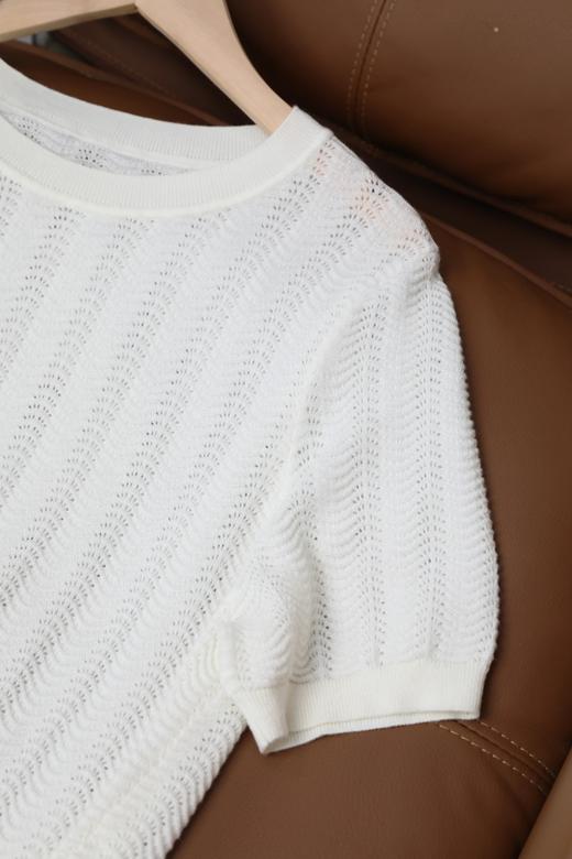 LPIUTY品牌直发！桑蚕丝羊毛针织镂空短袖 B017260 商品图9