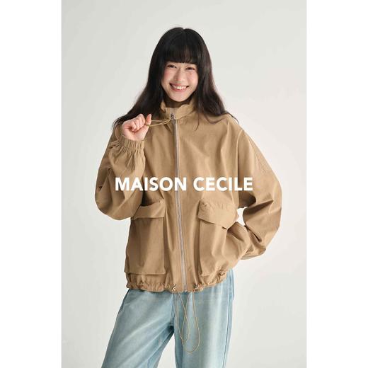 MAISON CECILE两色/抽褶设计感宽松廓形短夹克机能风外套 商品图1
