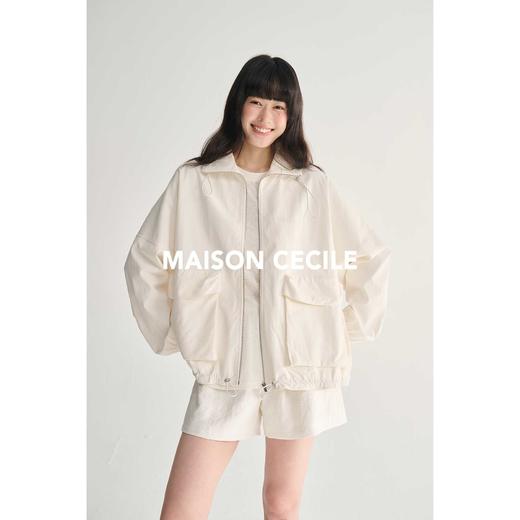 MAISON CECILE两色/抽褶设计感宽松廓形短夹克机能风外套 商品图3