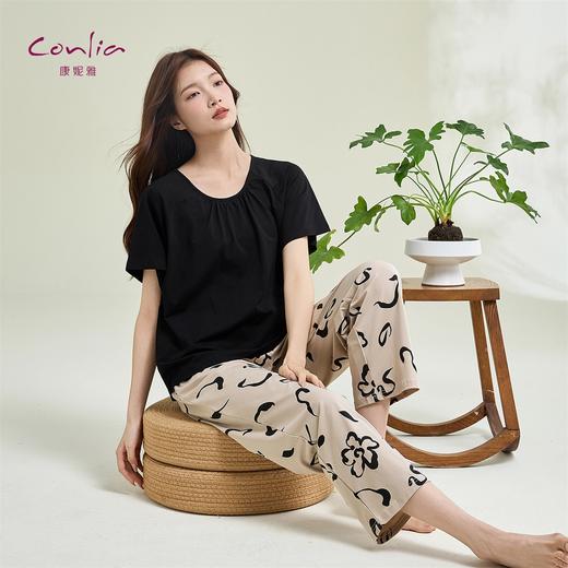 康妮雅女式短袖长裤套头套装 商品图1