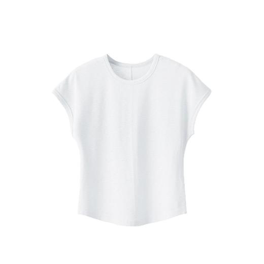 【连肩袖】弧形下摆圆领小飞袖纯色简约T恤女 商品图4