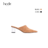 heelz设计师手工鞋履 ｜H水晶跟羊翻毛穆勒鞋 6公分 商品缩略图2