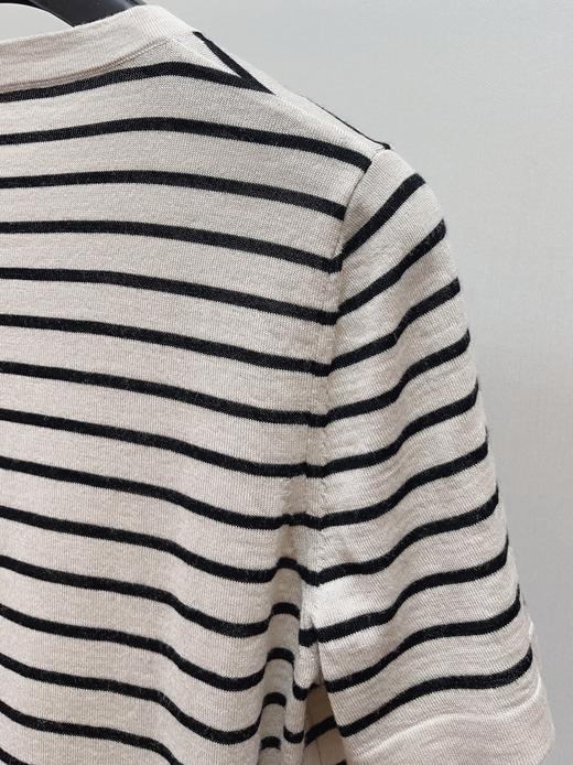 628-2渠道货 smax 超细高支绵羊毛 不一样的条纹针织短袖 温润细腻干爽 奢侈体感 商品图12