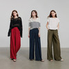 初语褶皱肌理山本裤女松紧腰宽松阔腿慵懒感休闲裤 商品缩略图4