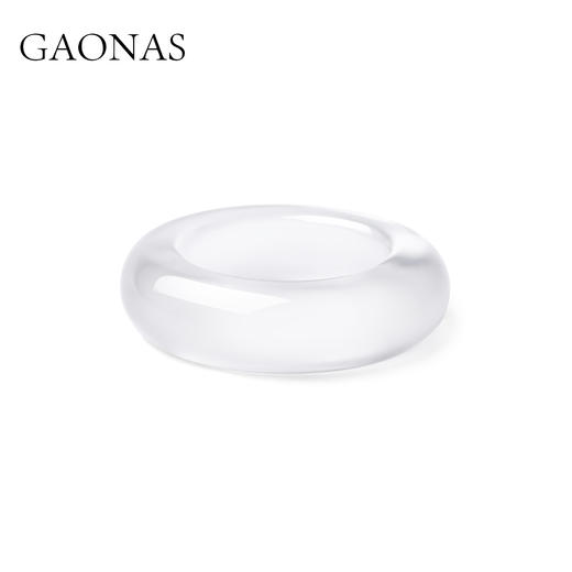GAONAS 新中式清丽贵气白色指环圈戒11481JW 商品图0