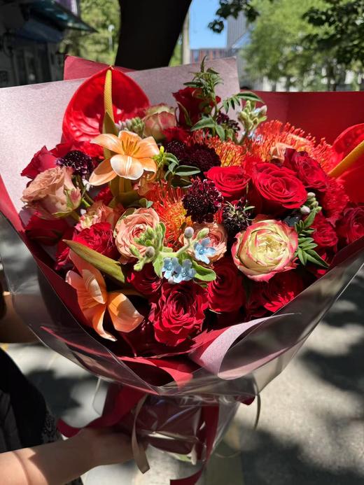 红色系花束 商品图0