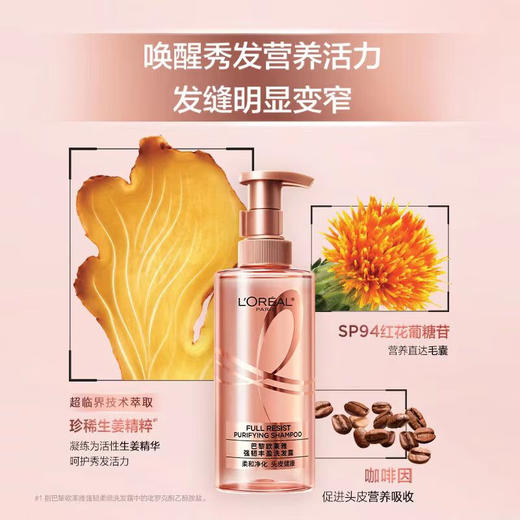 欧莱雅（LOREAL）强韧丰盈洗发水440ml/润发乳440ml*新包装 商品图2