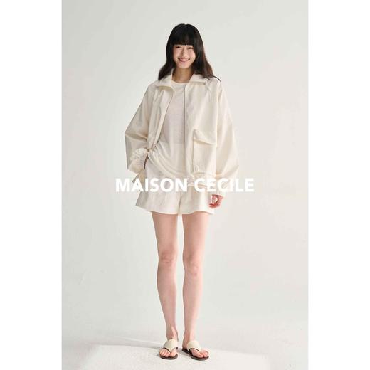 MAISON CECILE两色/抽褶设计感宽松廓形短夹克机能风外套 商品图4