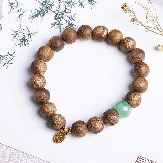 xy0225沉香+翡翠财富满满手串 商品图2