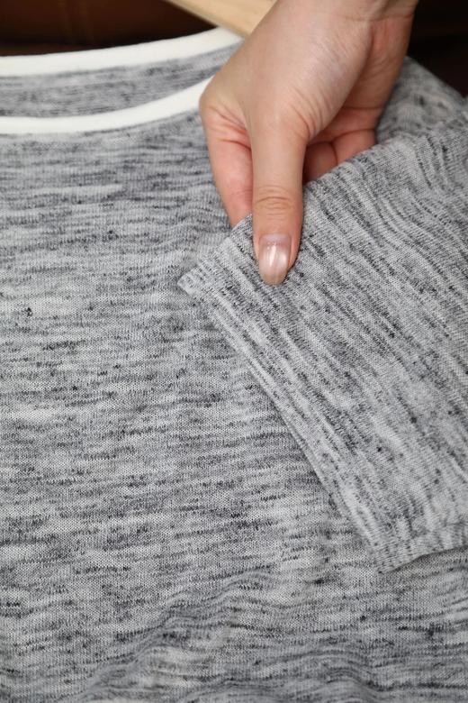 LPIUTY品牌直发！精灵可露里缎彩亚麻撞色短袖 B015045 商品图7