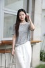 LPIUTY品牌直发！精灵可露里缎彩亚麻撞色短袖 B015045 商品缩略图2