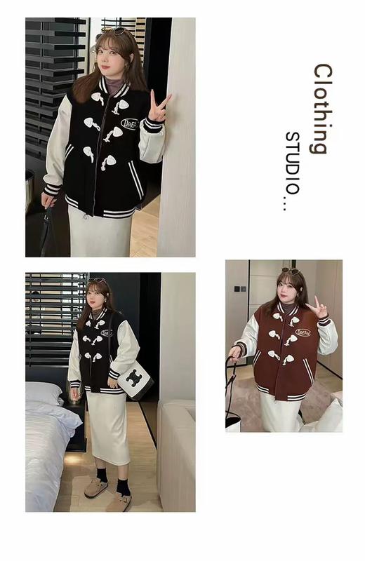 【诗铭洛可】XC2318棒球衫夹棉PU袖刺绣标大版外套B7-1 商品图2