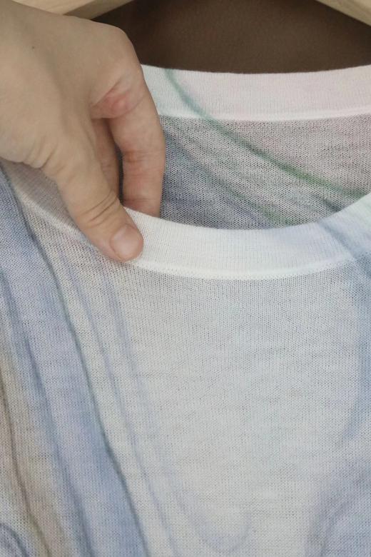 LPIUTY品牌直发！梵高星空·天丝羊毛晕染艺术短袖 B010117 商品图10