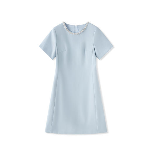 「高货wl 」全新升级铂金会员339/天猫459/差价120】(35344)洛诗琳重工钉珠连衣裙2025夏季新款法式气质收腰显瘦裙子 商品图4