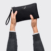 PRADA 普拉达 男士珐琅金属三角形徽标Re-Nylon 和 Saffiano 皮革手包 黑色 2NH004 2DMH F0002 商品缩略图3