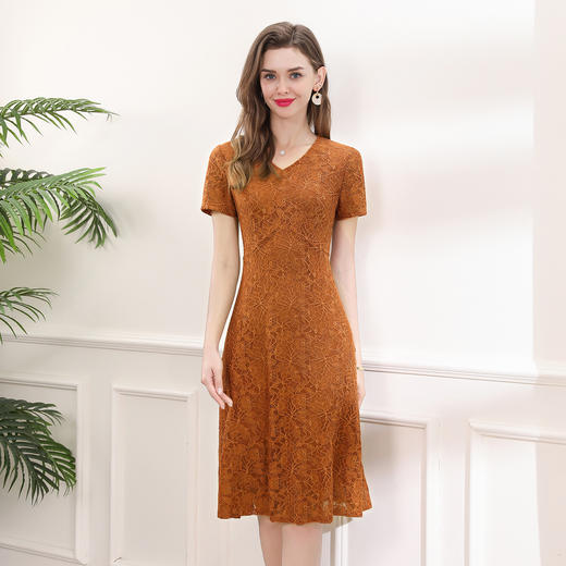 「高货deo」全新升级【铂金会员441/天猫599/差价158】(54656)洛诗琳国风蕾丝连衣裙2025夏季气质修身优雅女神范裙子 商品图0