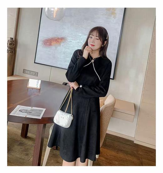 【诗铭洛可】W509旗袍手工钉珠连衣裙B21-1 商品图0