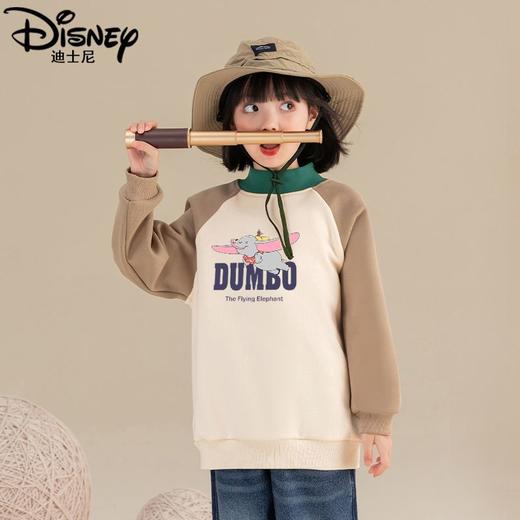 迪士尼女童加绒卫衣一体绒秋冬儿童保暖上衣女大童打底衫女孩衣服 商品图1