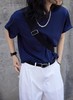 定染抗脏显白显瘦暮色净版基础蓝T恤 商品缩略图6