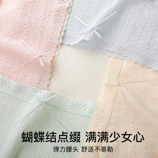花漾梦影 4条装(VIP) 【10A抑菌 含桑蚕丝档】4条轻薄透气提花女士内裤 商品图8
