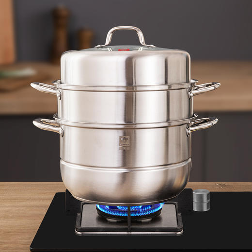 康巴赫蒸味鲜系列易收纳大容量不锈钢蒸锅 商品图9