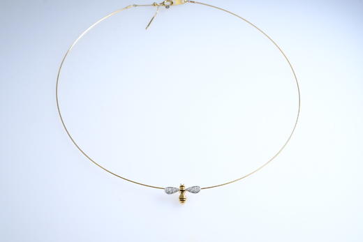 18K 镶钻小蜜蜂项圈 商品图5