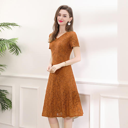 「高货deo」全新升级【铂金会员441/天猫599/差价158】(54656)洛诗琳国风蕾丝连衣裙2025夏季气质修身优雅女神范裙子 商品图2