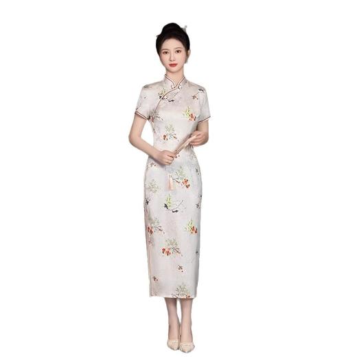 复古民国风夏季2025年新款少女年轻款高级感长款旗袍GJS9330 商品图4