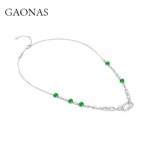 GAONAS  时尚百搭贵气绿色多功能项链11465XG 商品图1